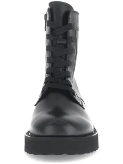 Leder-Boots in Schwarz