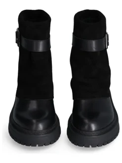 Leder-Boots in Schwarz