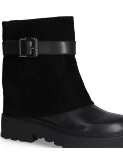 Leder-Boots in Schwarz