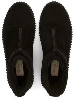 Leder-Boots in Schwarz