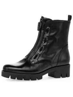Leder-Boots in Schwarz