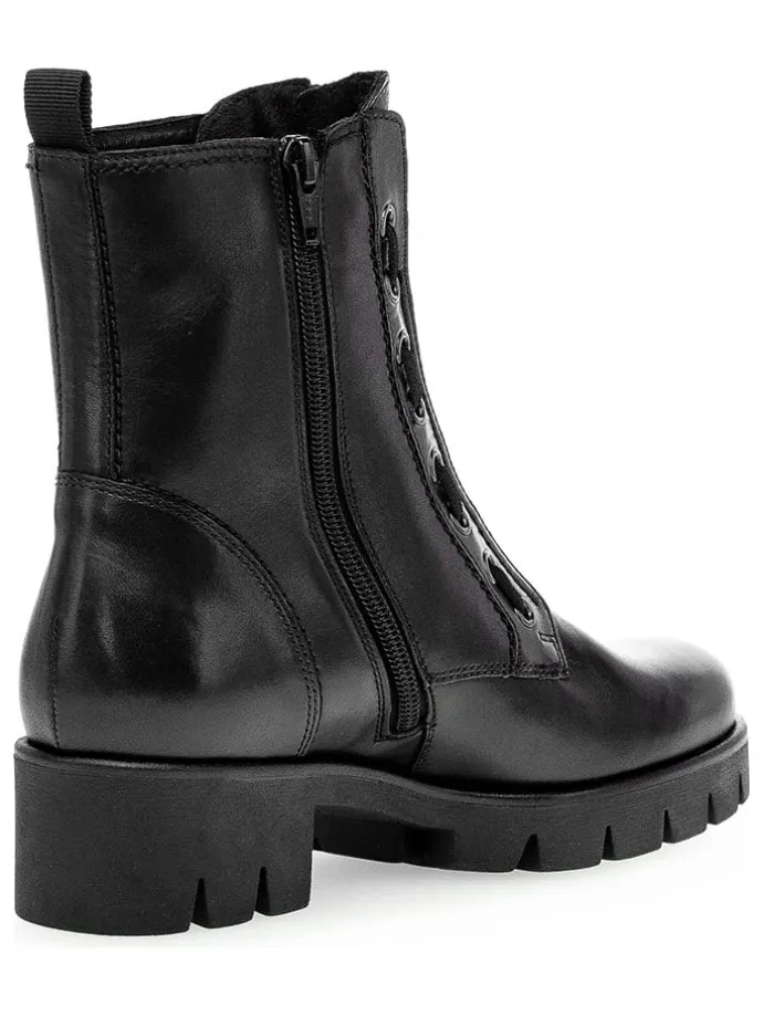 Leder-Boots in Schwarz