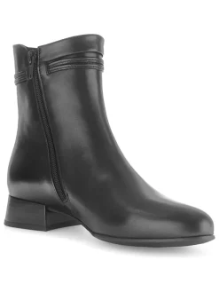 Leder-Boots in Schwarz