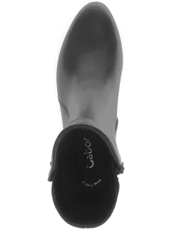 Leder-Boots in Schwarz