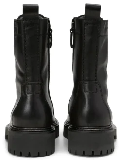 Leder-Boots in Schwarz