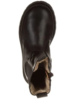 Leder-Boots in Schwarz