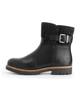 Leder-Boots in Schwarz