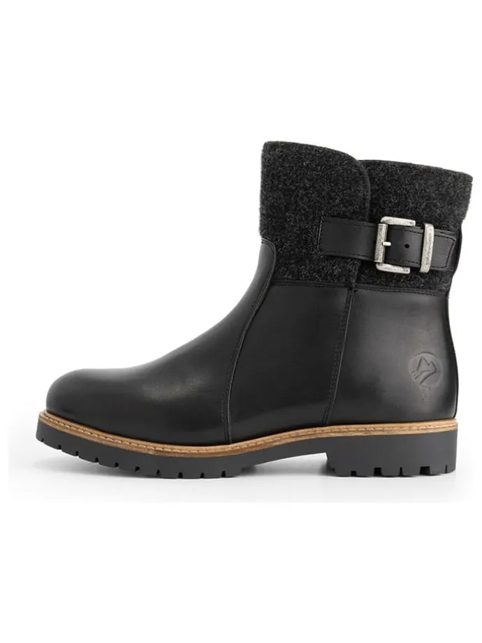 Leder-Boots in Schwarz