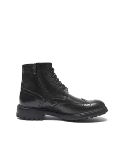 Leder-Boots in Schwarz