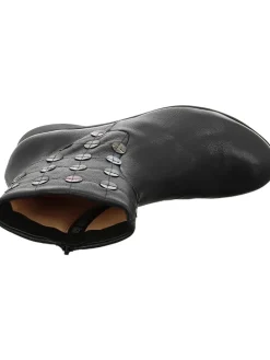 Leder-Boots in Schwarz