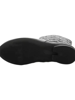 Leder-Boots in Schwarz