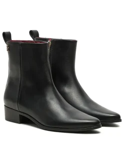 Leder-Boots in Schwarz