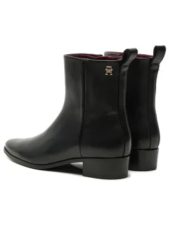 Leder-Boots in Schwarz