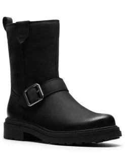 Leder-Boots in Schwarz