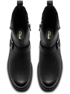 Leder-Boots in Schwarz