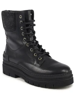 Leder-Boots in Schwarz