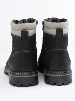 Leder-Boots in Schwarz