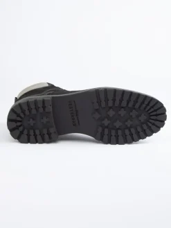 Leder-Boots in Schwarz