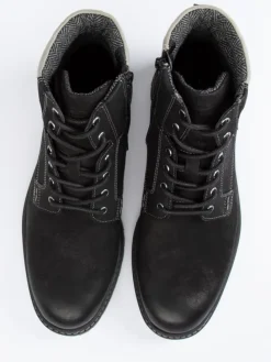 Leder-Boots in Schwarz