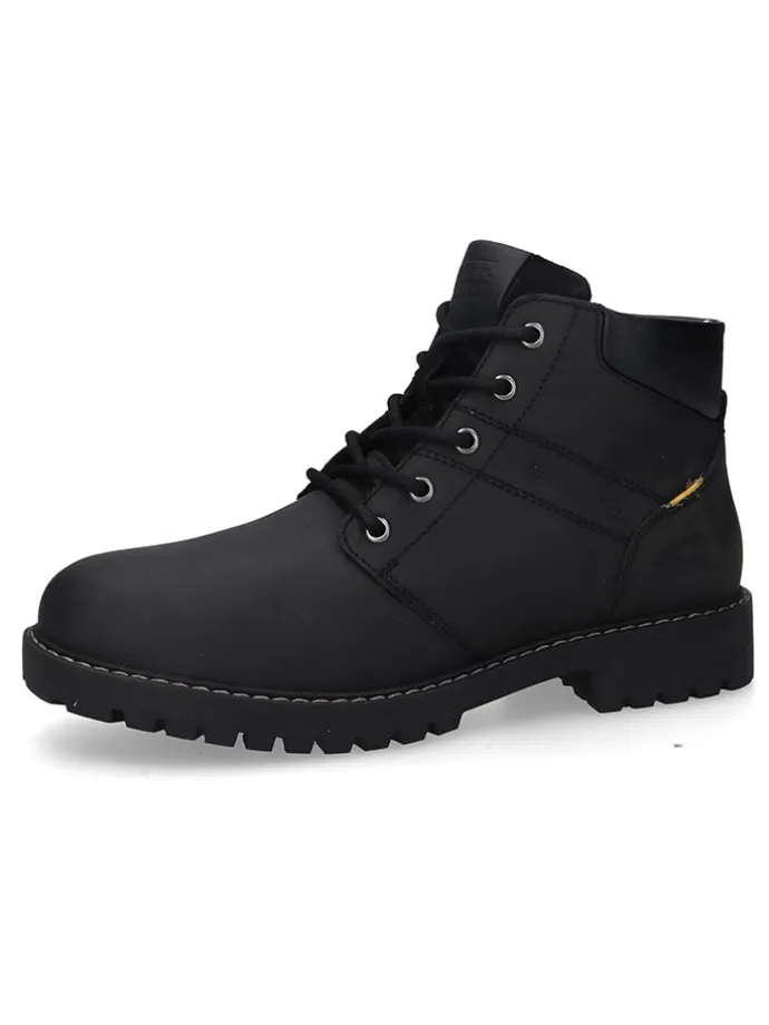 Leder-Boots in Schwarz