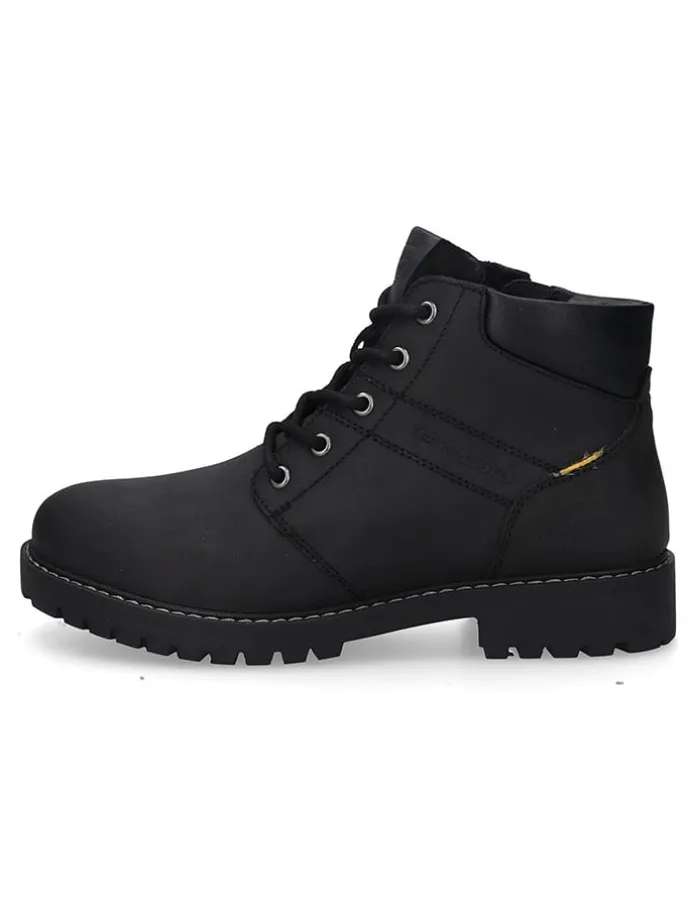 Leder-Boots in Schwarz