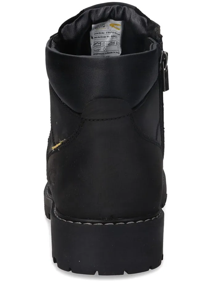 Leder-Boots in Schwarz