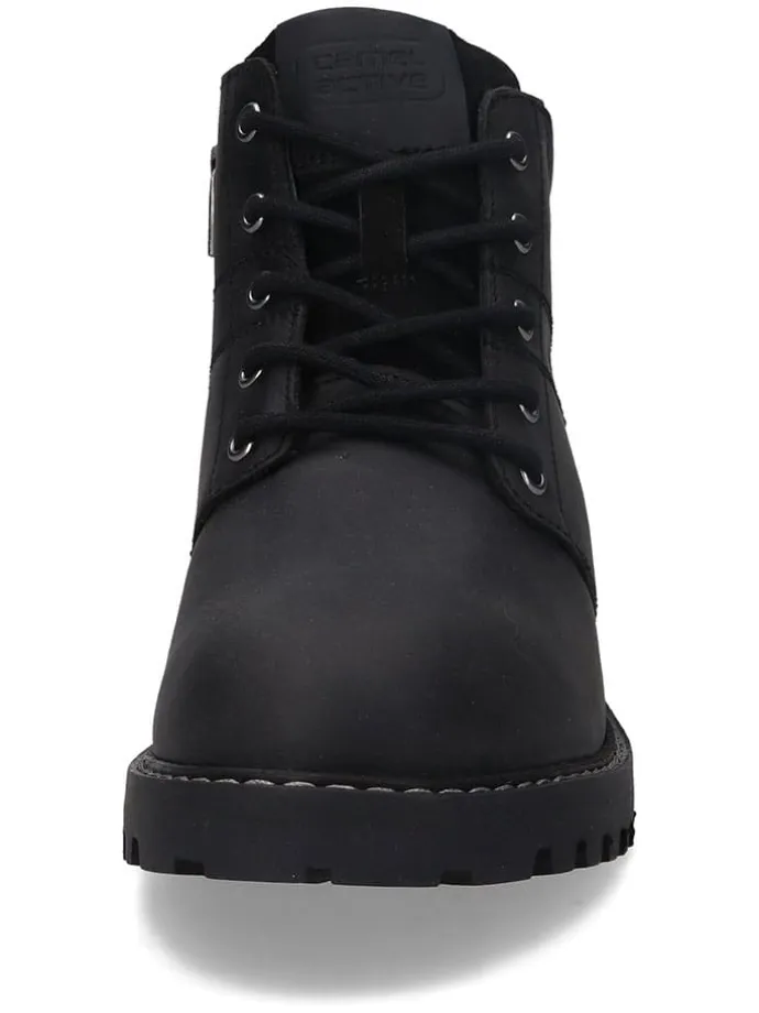 Leder-Boots in Schwarz