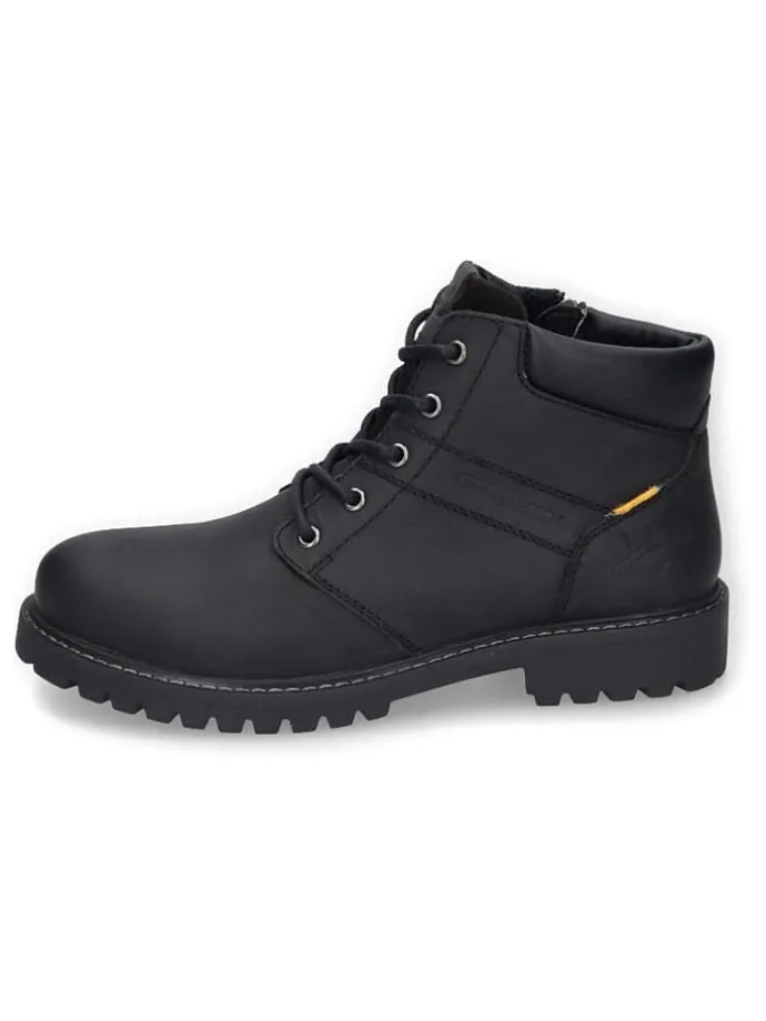 Leder-Boots in Schwarz