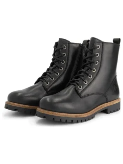 Leder-Boots in Schwarz