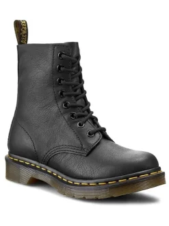 Leder-Boots in Schwarz