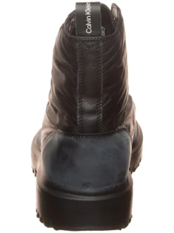 Leder-Boots in Schwarz