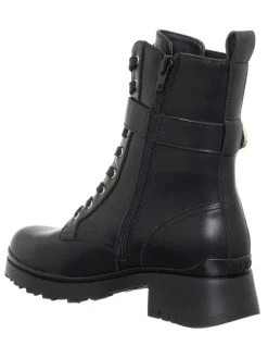 Leder-Boots in Schwarz