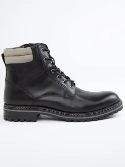Leder-Boots in Schwarz
