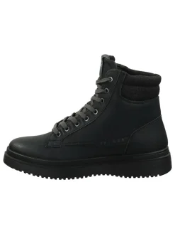 Leder-Boots in Schwarz
