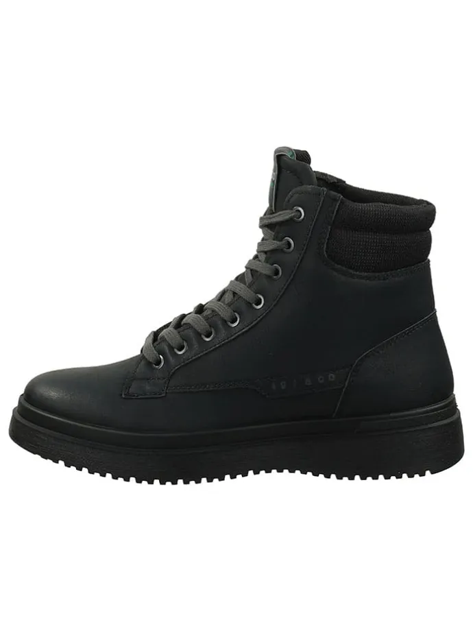 Leder-Boots in Schwarz