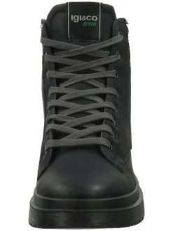 Leder-Boots in Schwarz