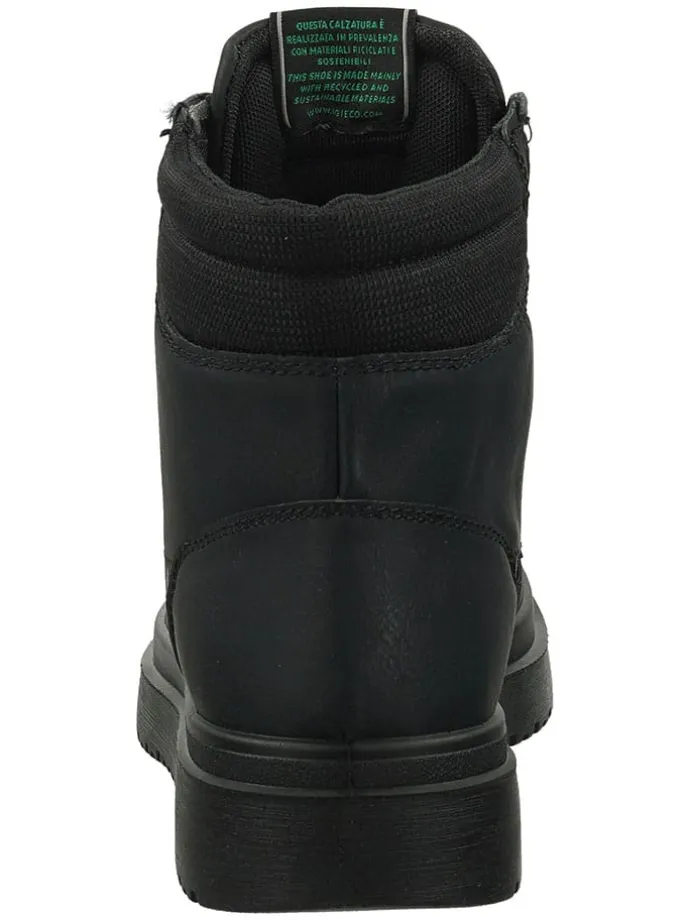 Leder-Boots in Schwarz