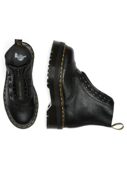 Leder-Boots in Schwarz