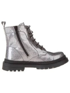 Leder-Boots in Silber