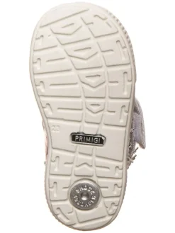 Leder-Boots in Weiß/ Silber