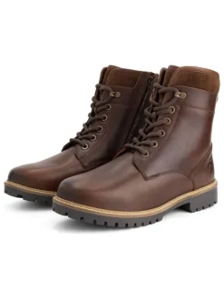 Leder-Boots "Langdets" in Braun