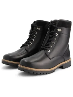 Leder-Boots "Langdets" in Schwarz