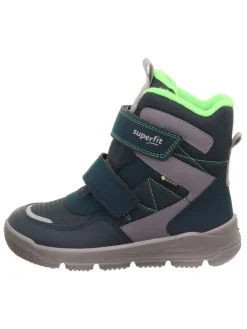 Leder-Boots "Mars" in Dunkelblau/ Grau