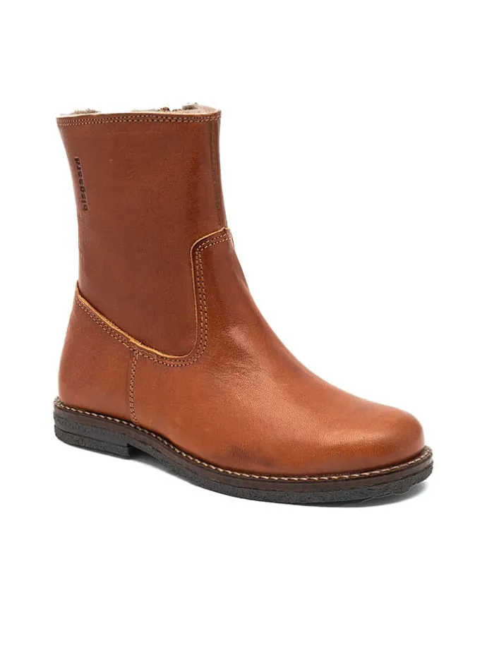 Leder-Boots "Nicola" in Hellbraun