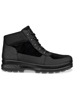 Leder-Boots "Rugged Track" in Schwarz