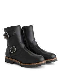 Leder-Boots "Skellerup" in Schwarz