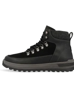 Leder-Boots "Tommy" in Schwarz