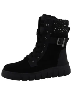 Leder-Boots "Victoria 1" in Schwarz