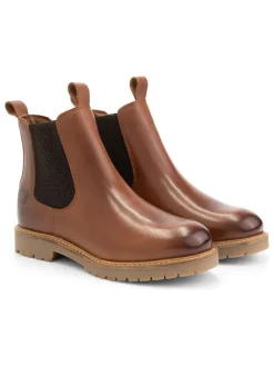 Leder-Chelsa-Boots "Rosseland" in Hellbraun