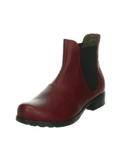 Leder-Chelsea-Boots in Rot